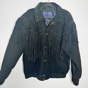 Vintage Beyond western leather jacket size medium